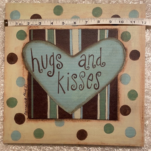 Hugs and Kisses Canvas Artwork (12”x12”) - Picture 2 of 5